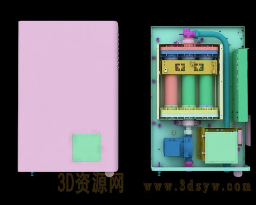 电采暖炉3D结构图 stp格式