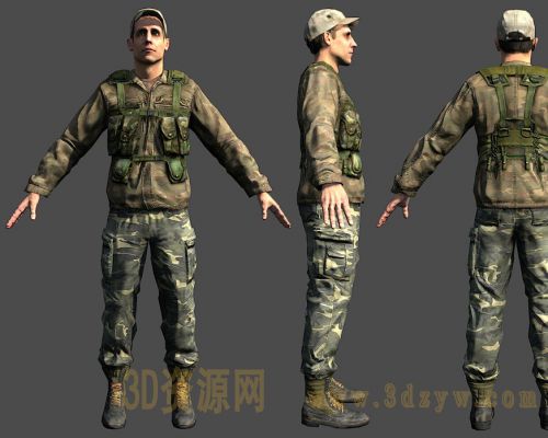 外国士兵模型 国外军人模型 美国大兵