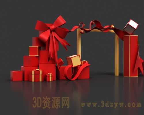 商场美陈 商场门头3d模型