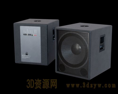音响3d模型 音箱模型 喇叭 扩音器