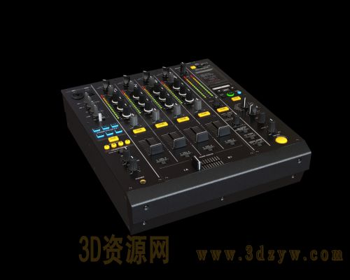 数字调音台模型 DJ调音台 音频混频器 打碟设备
