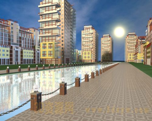 高层建筑 房子住宅模型