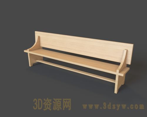 教堂长椅模型 长条椅