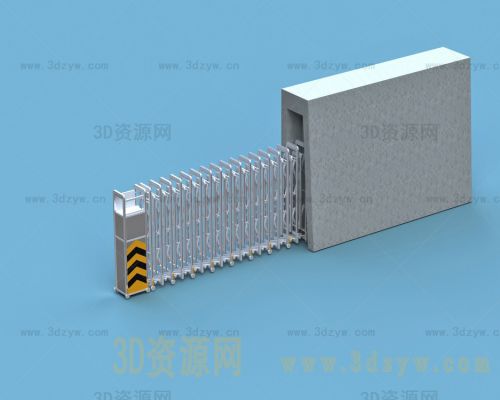 电动伸缩门模型