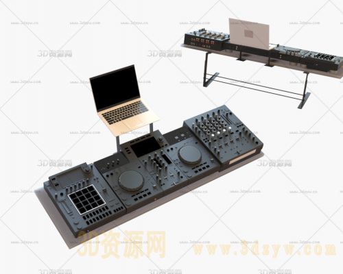 打碟机3d模型 dj碟机 碟机一体机