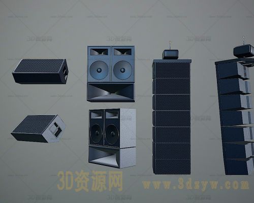 音箱模型 音响3d模型 舞台音箱